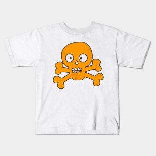 Orange Skull Kids T-Shirt